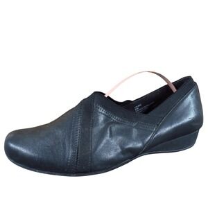 Flex Step Cay Wide Women Casual Slip On Loafer Shoe 8.5 Wide Black‎ Synthetic
